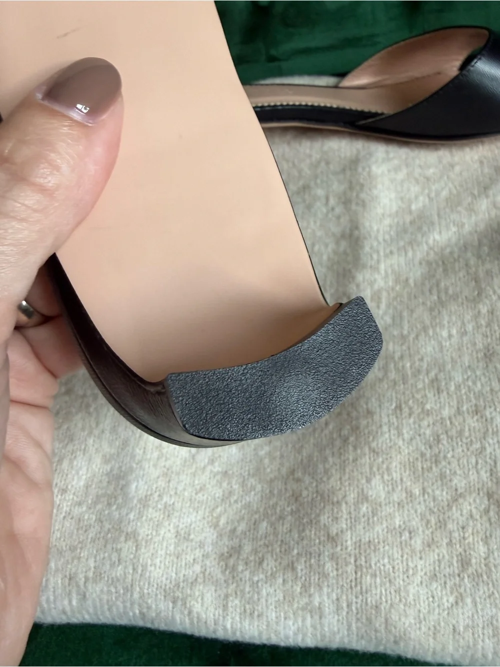 J.Crew Lina Black Leather Kitten Heel Slide Sandals Made in Italy 9 NWOT